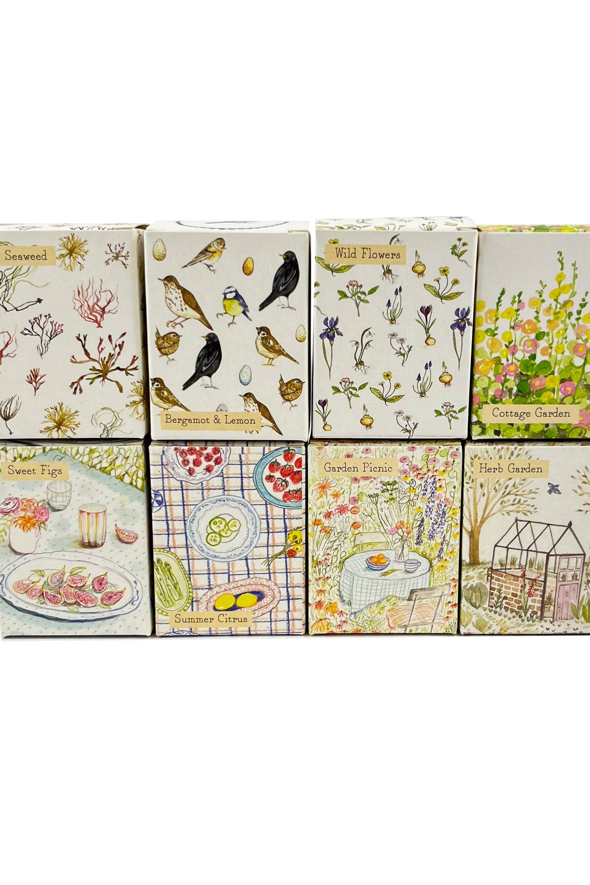 Cottage Garden Illustrated Scented Votive Candle