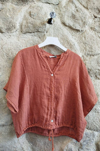 Linen & More Terracotta Blouse