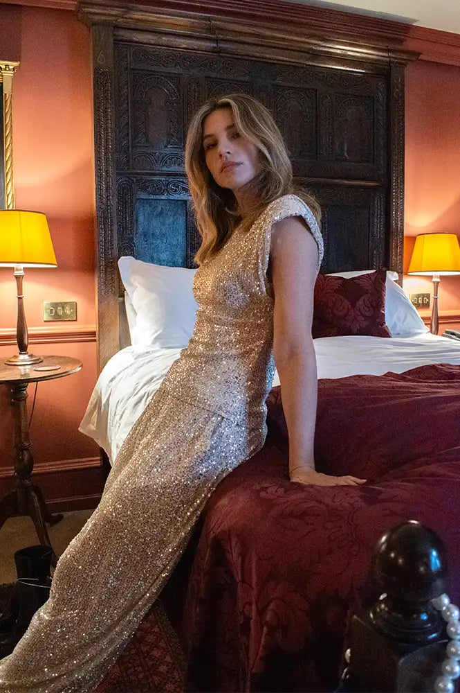 ICHI Faula Frosten Almond Sparkle Balloon Trousers