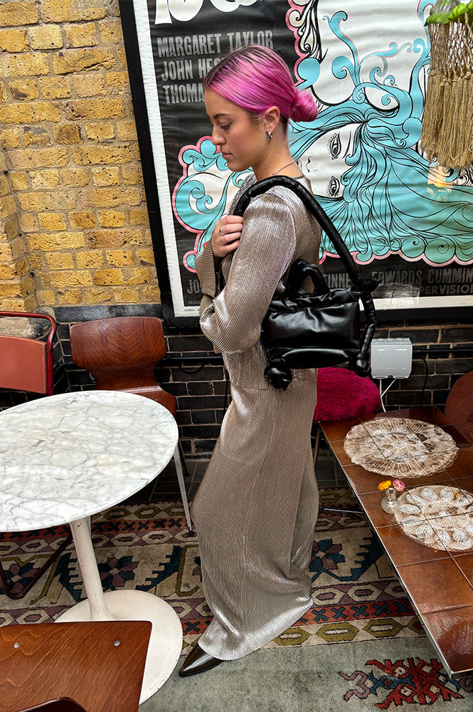 Numph Jiva Champage Long Sleeve Top - The Mercantile London