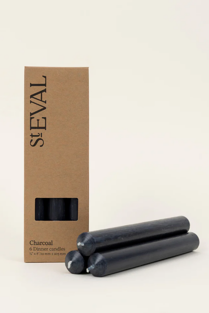 St. Eval Charcoal Dinner Candles - The Mercantile London