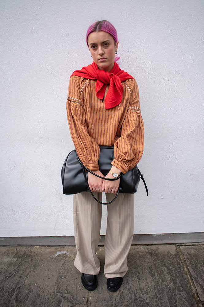 Charlie Joe Becky Tobacco Blouse - The Mercantile London