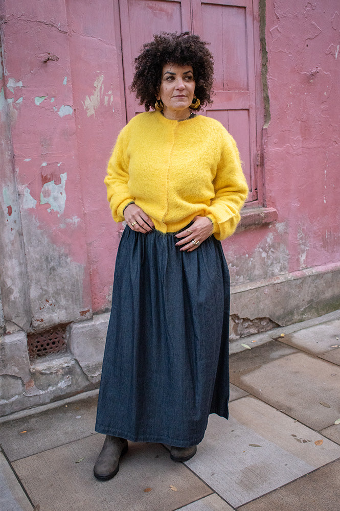 Charlie Joe Ines Black Denim Skirt