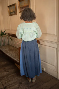 Charlie Joe Shek Navy Two Tone Skirt - The Mercantile London