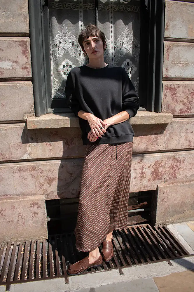Sessùn Chebbi Black Granite Oversized Sweatshirt