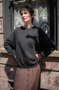 Sessùn Chebbi Black Granite Oversized Sweatshirt
