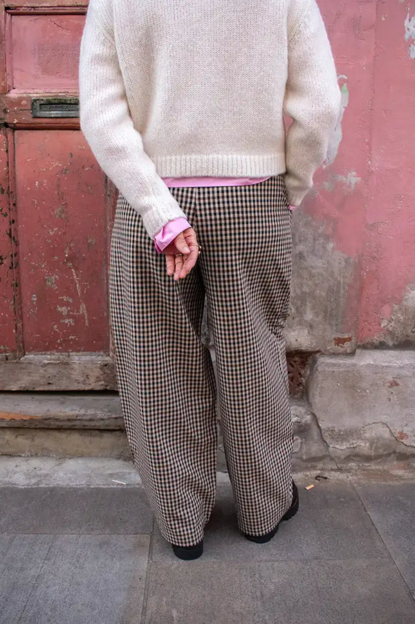 Object Senna Hummus Check Barrel Leg Trousers