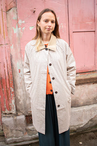 Yerse Check Water Repellent Trench Coat - The Mercantile London