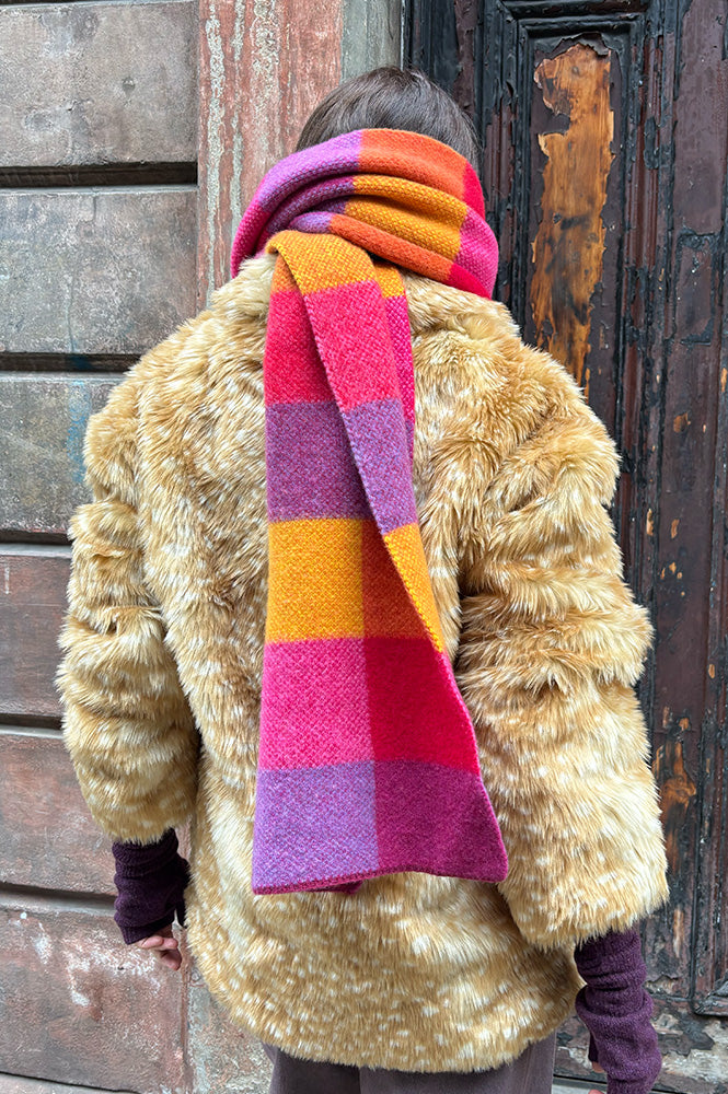 Green Grove Wool Gala Plump Garland Scarf - The Mercantile London