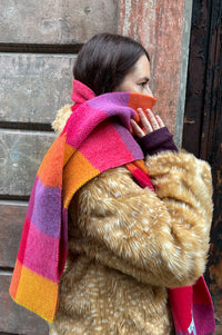 Green Grove Wool Gala Plump Garland Scarf - The Mercantile London