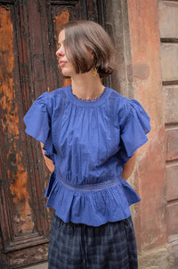 An'ge Salekina Indigo Blouse - The Mercantile London