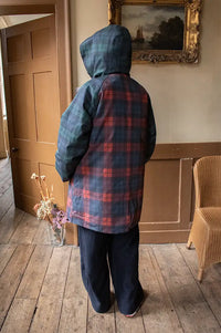The Tiny Big Sister Check Hood Trench Coat