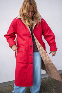 Damson Madder Anja Reversible Shower-Proof Trench Coat