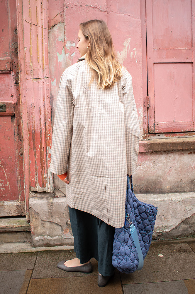 Yerse Check Water Repellent Trench Coat - The Mercantile London