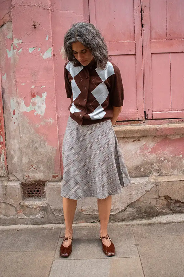 Baum Und Pferdgarten Simme Grey Check Skirt
