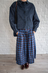 Louche Bia Blue Winter Check Skirt - The Mercantile London