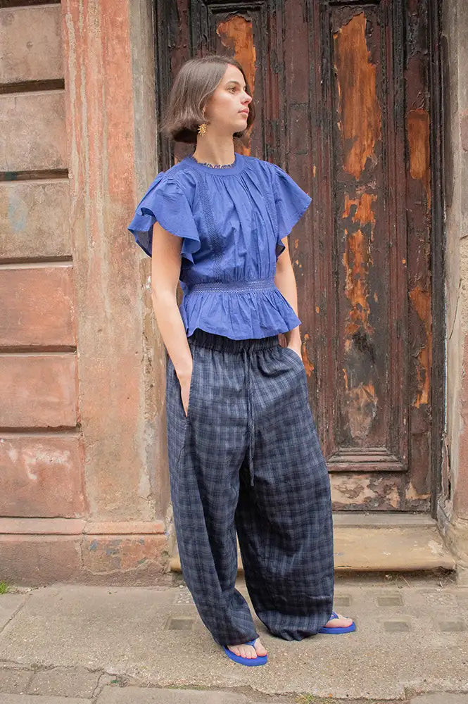 An'ge Salekina Indigo Blouse - The Mercantile London