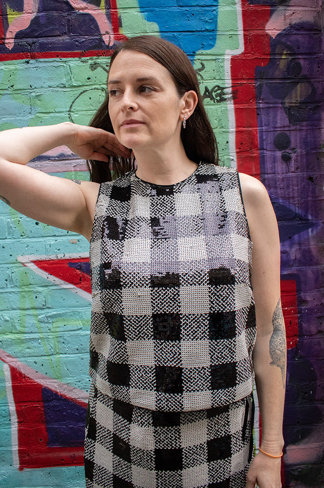 FRNCH Donna Checkered Top - The Mercantile London