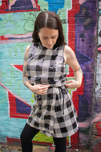 FRNCH Carra Checkered Mini Skirt - The Mercantile London