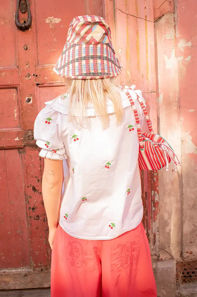 Pink City Prints Ava Cherrylicious Blouse - The Mercantile London