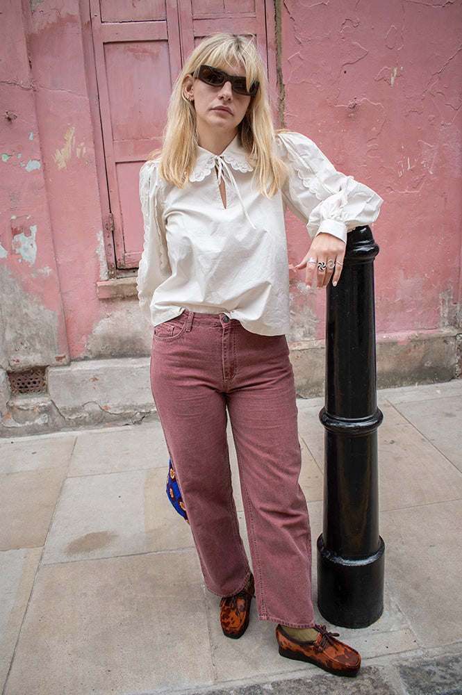 Indi & Cold Cherry Washed Twill Trousers - The Mercantile London