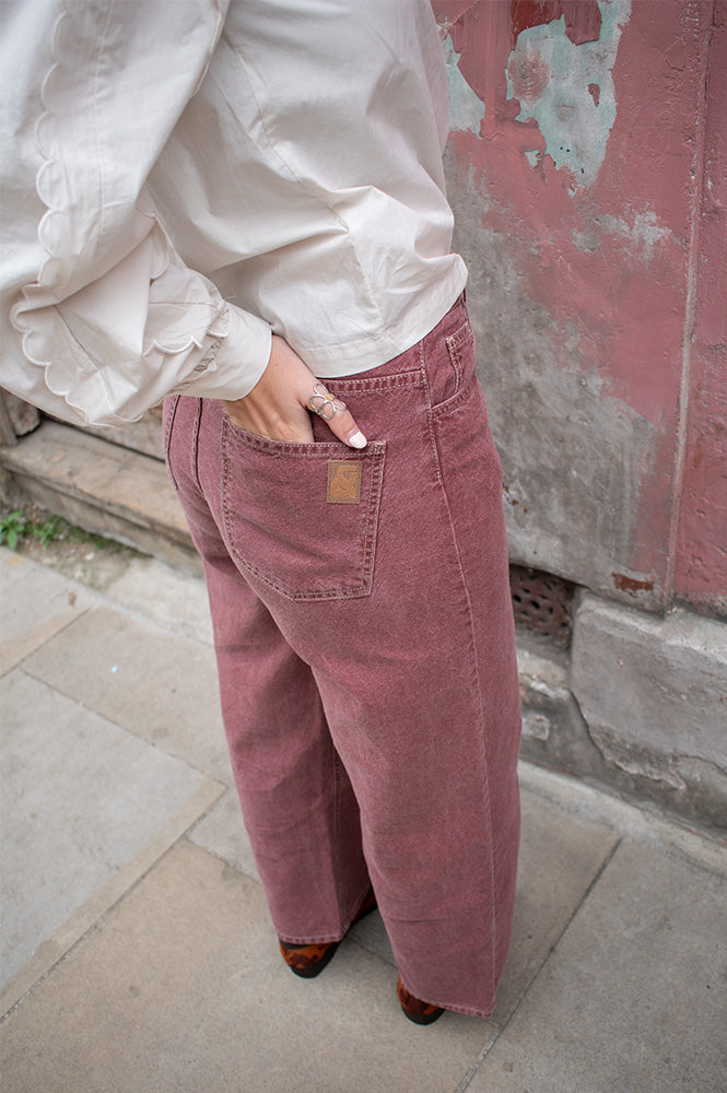 Indi & Cold Cherry Washed Twill Trousers - The Mercantile London