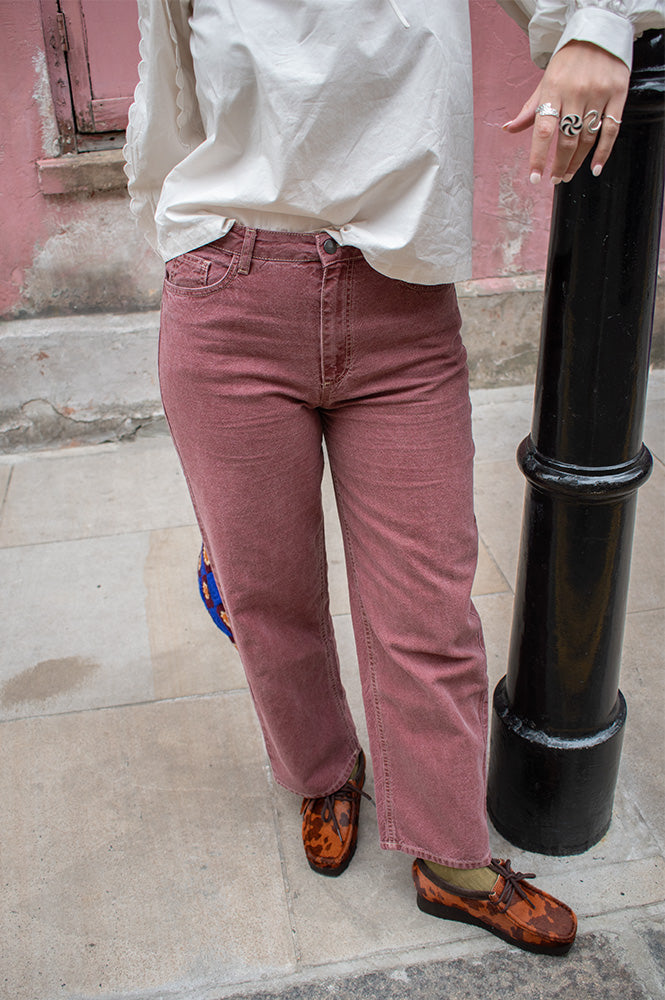Indi & Cold Cherry Washed Twill Trousers - The Mercantile London