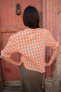 Chicosoleil Miro Bloom Check Ruffle Blouse - The Mercantile London