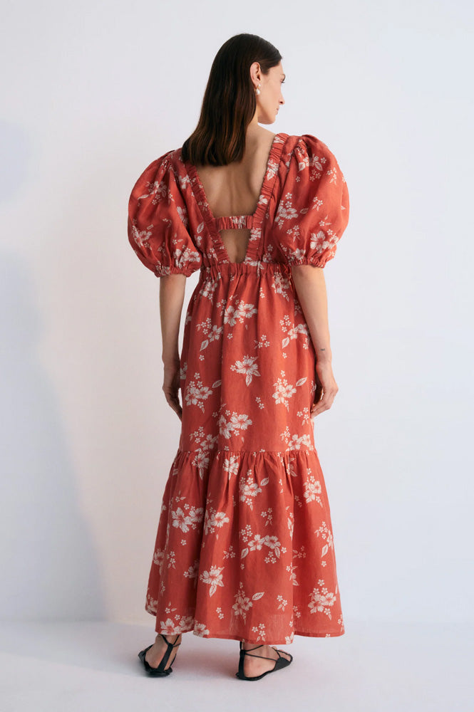 The New Society Nauplia Chilli Beach Flower Dress - The Mercantile London