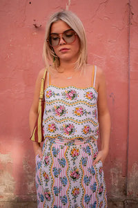 Pink City Prints Sicily Vintage Bouquet Top - The Mercantile London