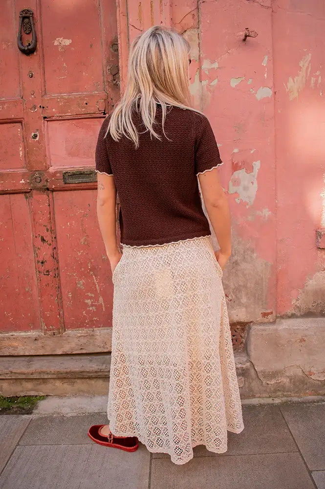 Petite Mendigote Mina Chocolate Knitted Shirt - The Mercantile London