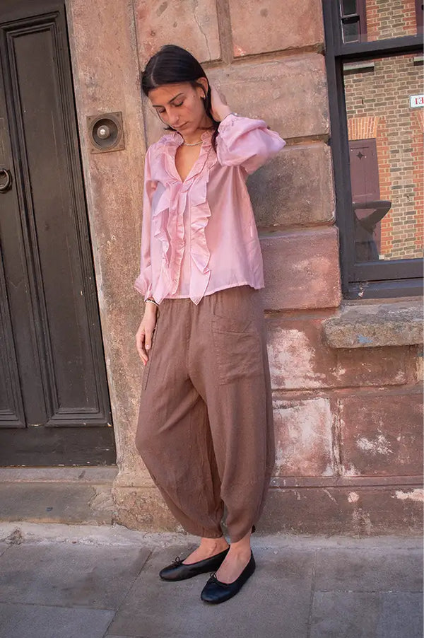 Marta Maud Cold Brown Trousers - The Mercantile London