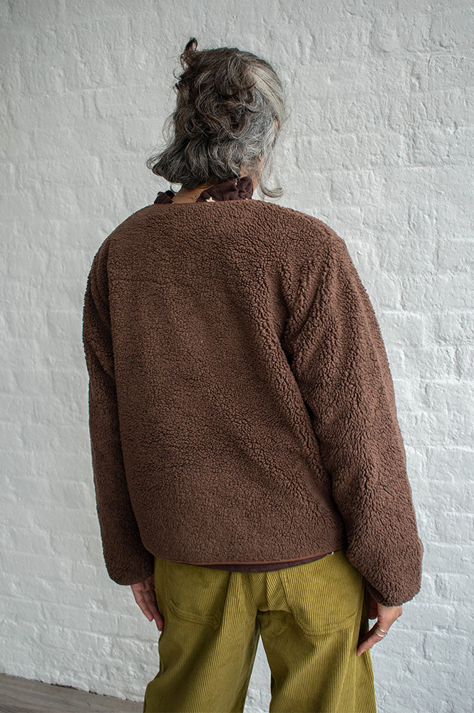 A.P Gerdie Cocoa Brown Sherpa Jacket - The Mercantile London