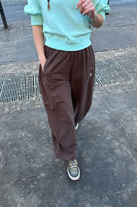 Le Bon Shoppe Dark Brown Parachute Pants