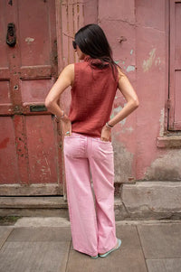 An'ge Siloe Chocolate Sleeveless Blouse - The Mercantile London