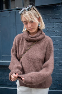 American Dreams Andrea Cocoa Cropped Jumper - The Mercantile London