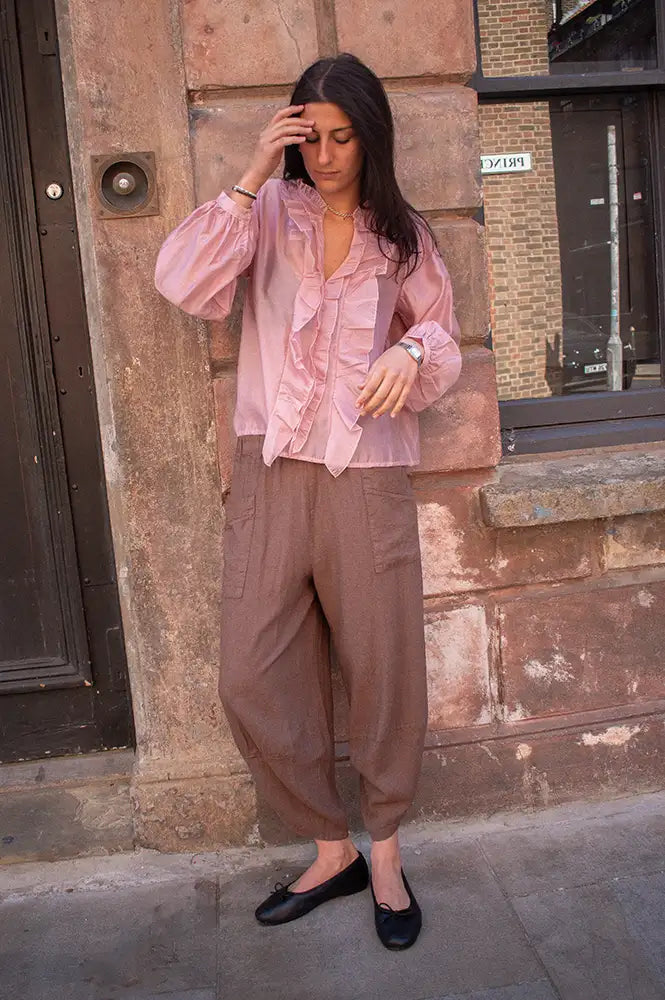 Marta Maud Cold Brown Trousers - The Mercantile London