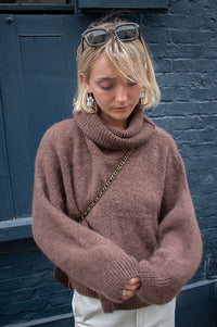 American Dreams Andrea Cocoa Cropped Jumper - The Mercantile London