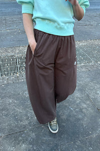Le Bon Shoppe Dark Brown Parachute Pants