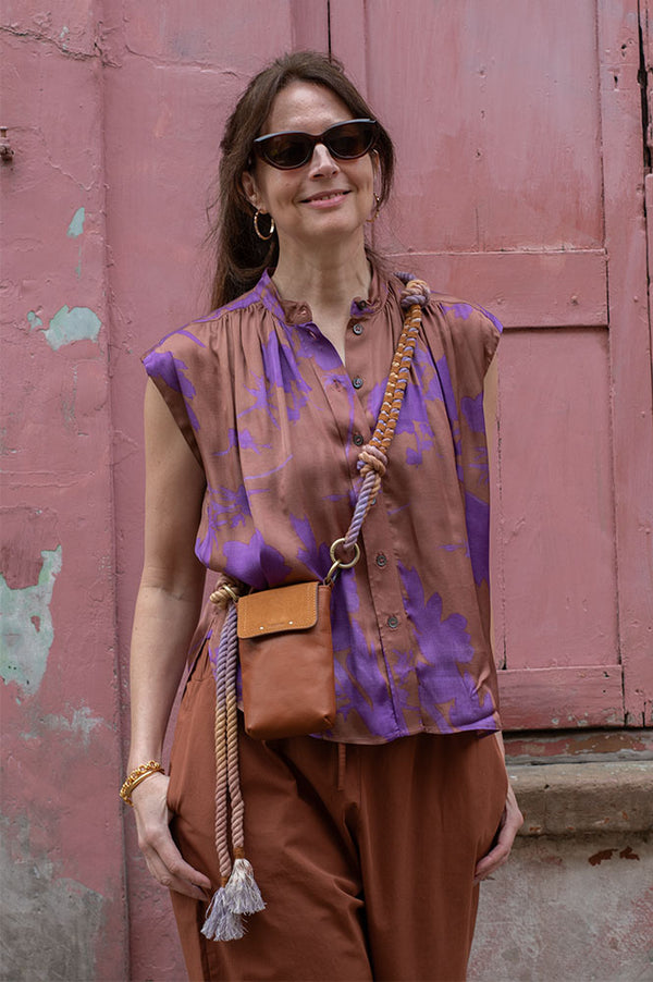 Vanessa Bruno Clio Caramel Blouse - The Mercantile London