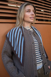 Anne Mi Heather Dark Dun Knit Cardigan