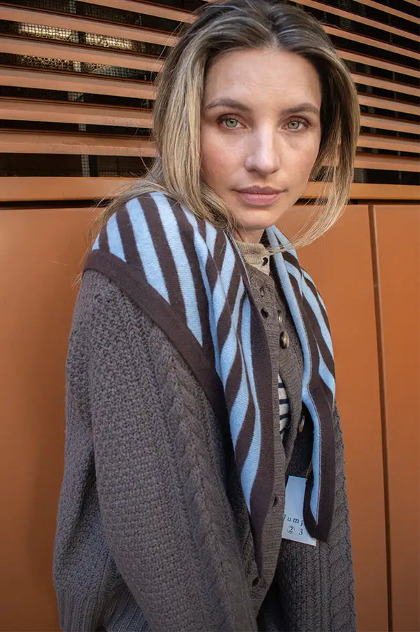 Jumper 1234 Pluto Arctic Striped Cashmere Bandana