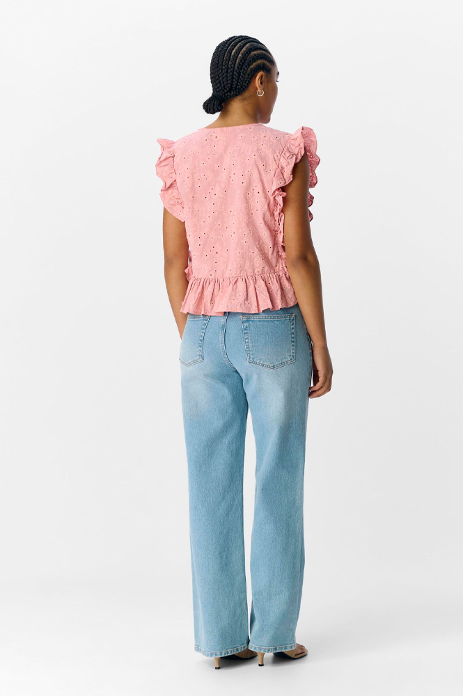 Object Cilie Rose Elegance Sleeveless Blouse - The Mercantile London