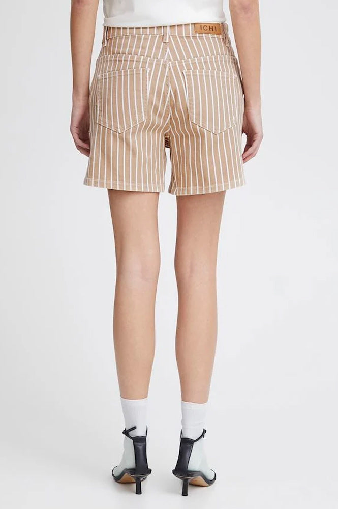 ICHI Cilk Nomad Stripe Shorts - The Mercantile London