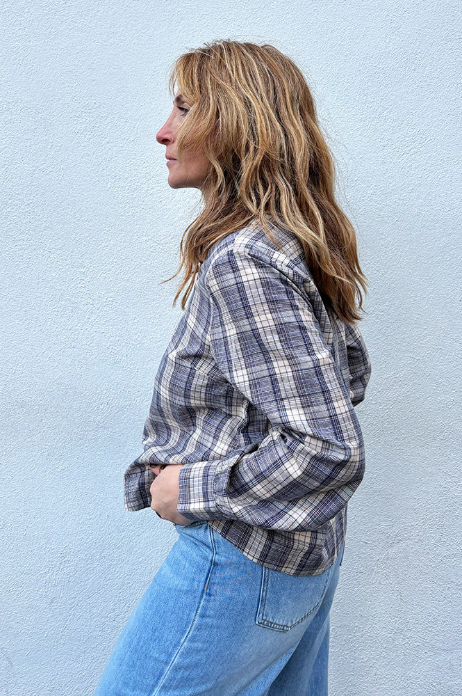 ICHI Cira Blueprint Check Shirt