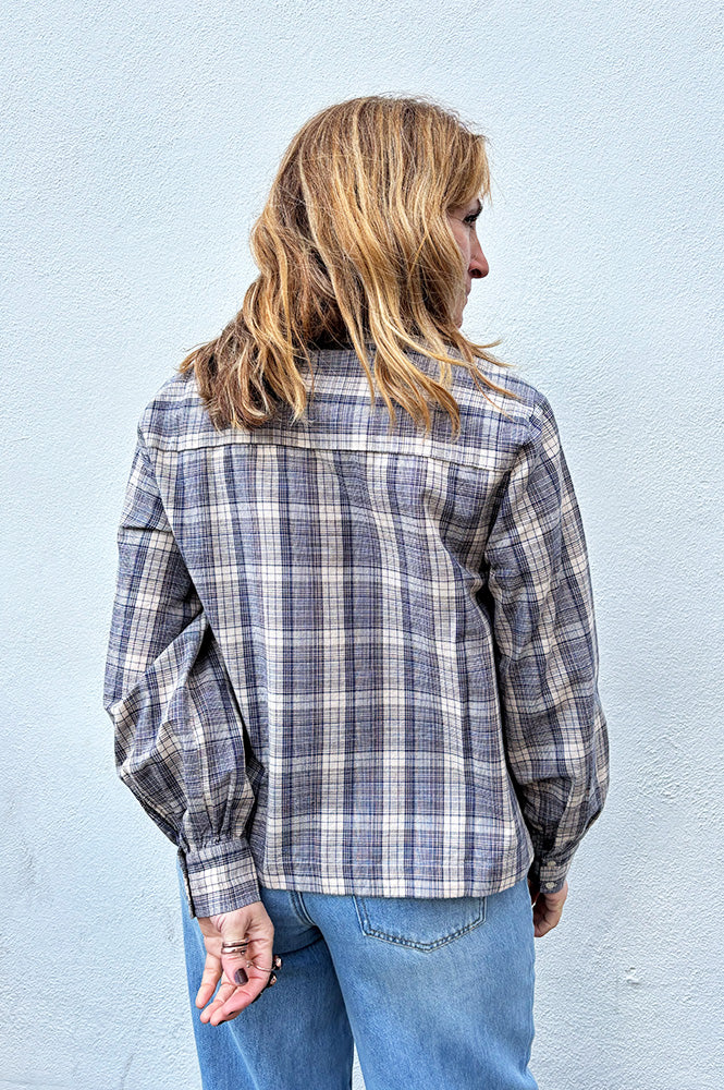 ICHI Cira Blueprint Check Shirt