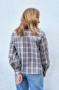 ICHI Cira Blueprint Check Shirt