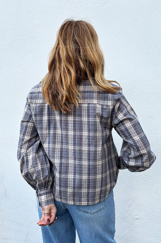 ICHI Cira Blueprint Check Shirt