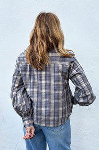 ICHI Cira Blueprint Check Shirt