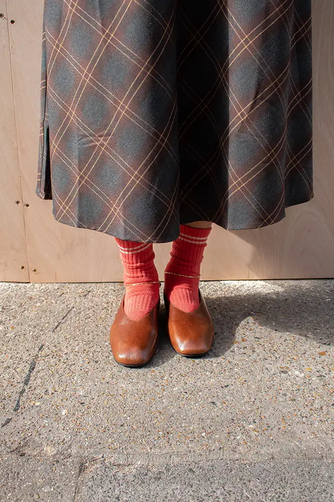 Petite Mendigote Caresse Cognac Leather Ballerinas